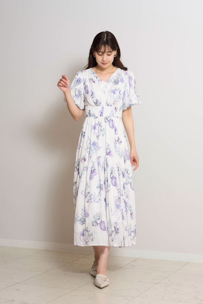 Spring Bouquet Satin Dress