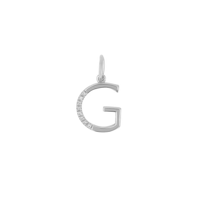 Sprinkle Diamond Initial Charm