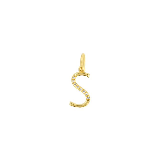 Sprinkle Diamond Initial Charm