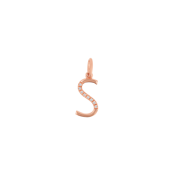 Sprinkle Diamond Initial Charm