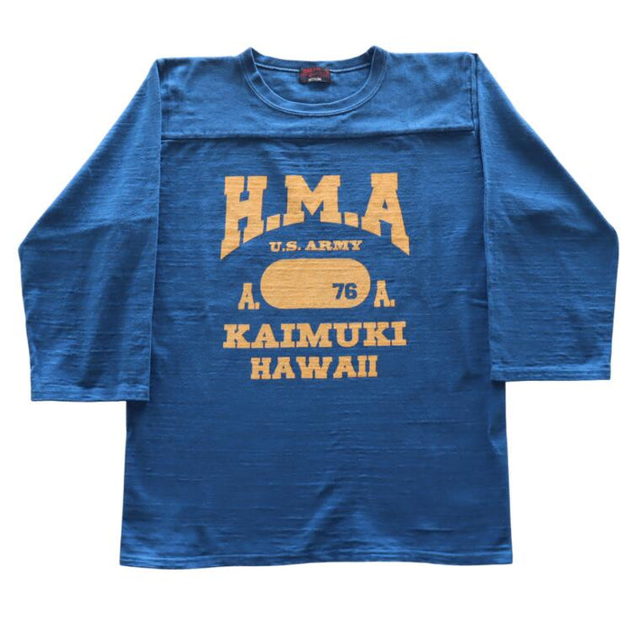 SS69656 H.M.A SLUB YARN FOOTBALL TEE - NAVY