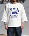 SS69656 H.M.A SLUB YARN FOOTBALL TEE - OFF WHITE