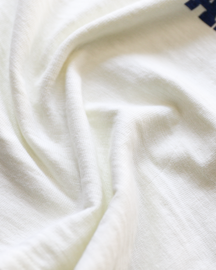 SS69656 H.M.A SLUB YARN FOOTBALL TEE - OFF WHITE