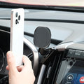 Image of Offroam MagSafe-compatible Phone Mount installed securely in Subaru Ascent 2019-2022. This premium phone mount installs easily without drilling or glue. High force magnets hold phone on any trail, road, or track. Perfect placement without blocking screens, driver view, or air flow. Fully adjustable positioning.