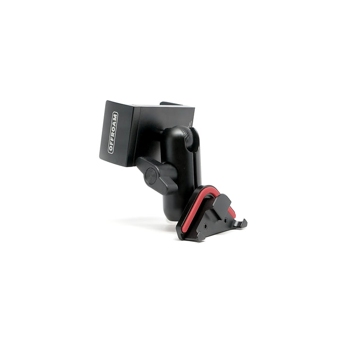 Image of Offroam Phone Mount for Subaru Crosstrek 2024-2026 | Impreza 2024-2026 | WRX 2022-2026. This premium phone mount installs easily without drilling or glue. Spring loaded Universal holder for use with any phone. Perfect placement without blocking screens, driver view, or air flow. Fully adjustable positioning.