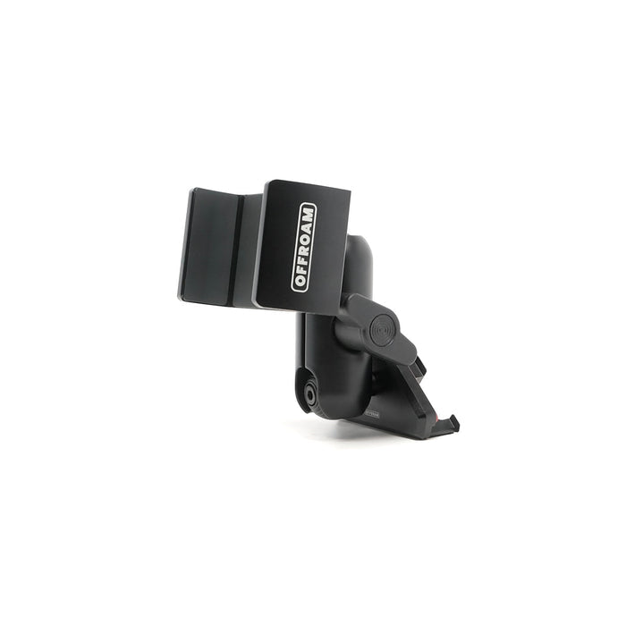 Image of Offroam Phone Mount for Subaru Crosstrek 2024-2026 | Impreza 2024-2026 | WRX 2022-2026. This premium phone mount installs easily without drilling or glue. Spring loaded Universal holder for use with any phone. Perfect placement without blocking screens, driver view, or air flow. Fully adjustable positioning.