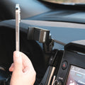 Image of Offroam Phone Mount installed securely in Subaru Forester 2025-2026. This premium phone mount installs easily without drilling or glue. Spring loaded Universal holder for use with any phone. Perfect placement without blocking screens, driver view, or air flow. Fully adjustable positioning.