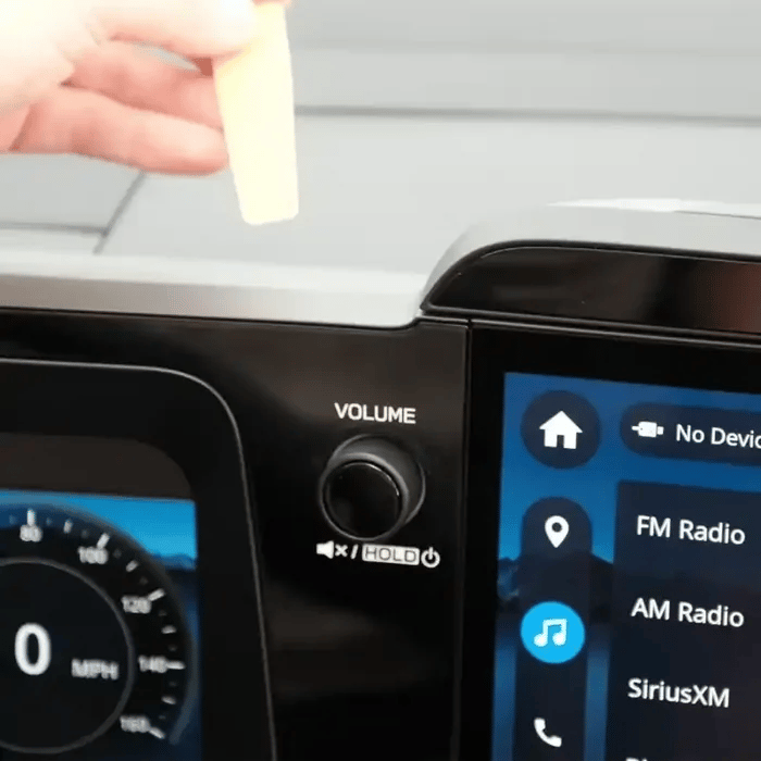 Animation of Offroam Mounting Base installation for Subaru Outback 2026. This premium all metal phone mounting base installs easily without drilling or glue. Perfect placement without blocking screens, driver view, or air flow.