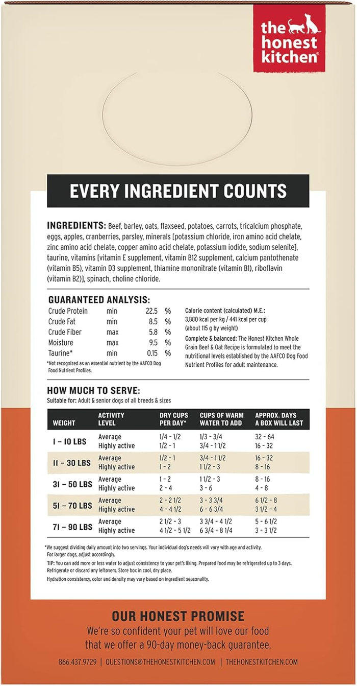 The Honest Kitchen Grain-Free Beef Dog Food – 4 lb