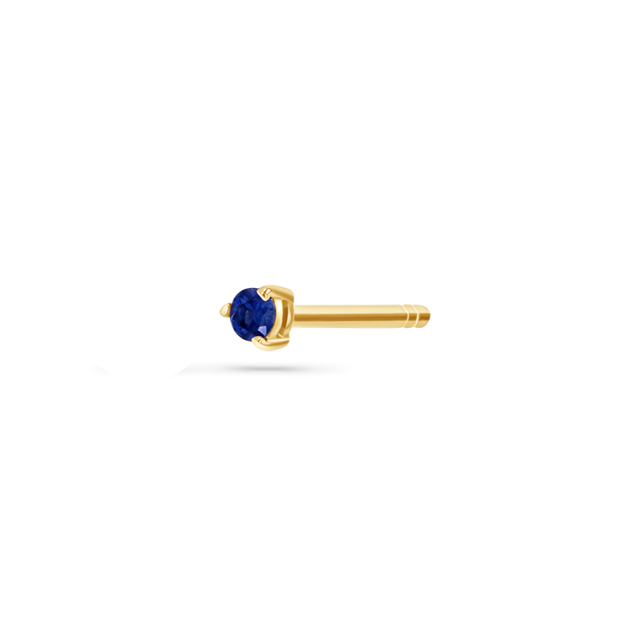 14K Yellow Gold / Blue Sapphire / Single