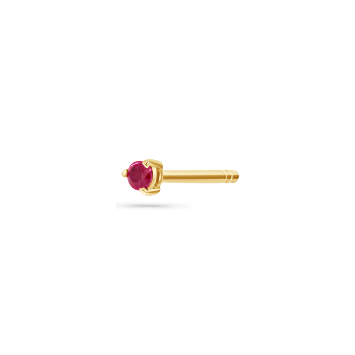 14K Yellow Gold / Ruby / Single