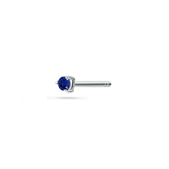 14K White Gold / Blue Sapphire / Single