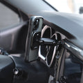 Image of Offroam MagSafe-compatible Phone Mount installed securely in Toyota 4Runner 2003-2009. This premium phone mount installs easily without drilling or glue. High force magnets hold phone on any trail, road, or track. Perfect placement without blocking screens, driver view, or air flow. Fully adjustable positioning.
