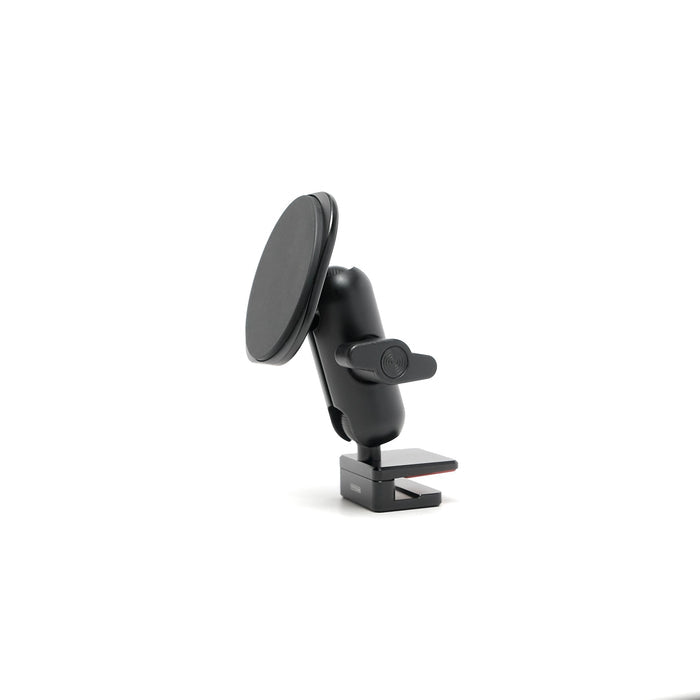 Image of Offroam MagSafe-compatible Phone Mount for Toyota 4Runner 2010-2024. This premium phone mount installs easily without drilling or glue. High force magnets hold phone on any trail, road, or track. Perfect placement without blocking screens, driver view, or air flow. Fully adjustable positioning.