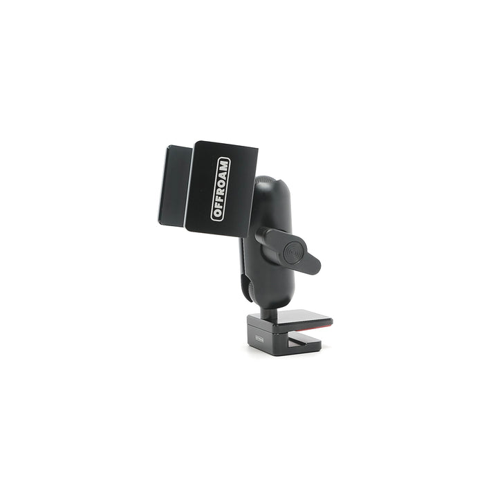 Image of Offroam Phone Mount for Toyota 4Runner 2010-2024. This premium phone mount installs easily without drilling or glue. Spring loaded Universal holder for use with any phone. Perfect placement without blocking screens, driver view, or air flow. Fully adjustable positioning.