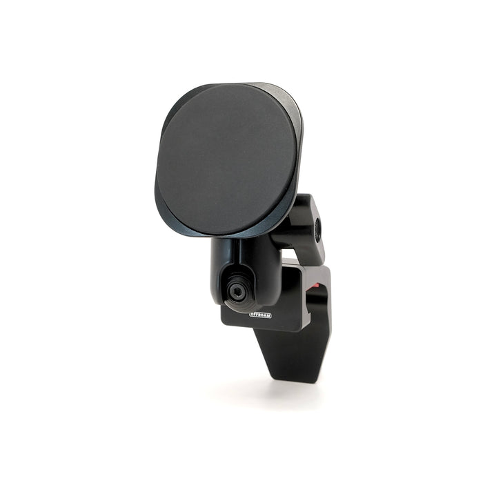 Image of Offroam MagSafe-compatible Phone Mount for Toyota Land Cruiser 250 2024-2027. This premium phone mount installs easily without drilling or glue. High force magnets hold phone on any trail, road, or track. Perfect placement without blocking screens, driver view, or air flow. Fully adjustable positioning.