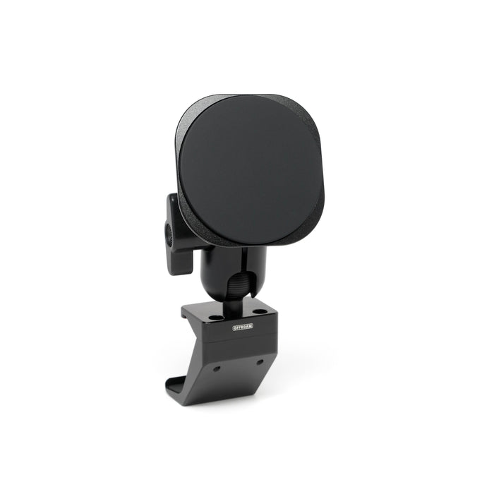 Image of Offroam MagSafe-compatible Phone Mount for Toyota RAV4 2026. This premium phone mount installs easily without drilling or glue. High force magnets hold phone on any trail, road, or track. Perfect placement without blocking screens, driver view, or air flow. Fully adjustable positioning.