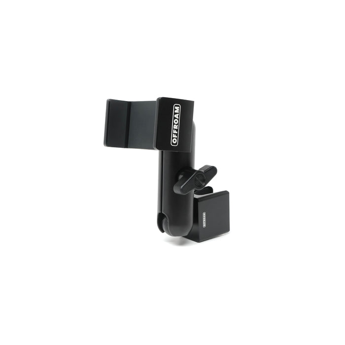 Image of Offroam Phone Mount for Toyota Tacoma 1996-2004. This premium phone mount installs easily without drilling or glue. Spring loaded Universal holder for use with any phone. Perfect placement without blocking screens, driver view, or air flow. Fully adjustable positioning.