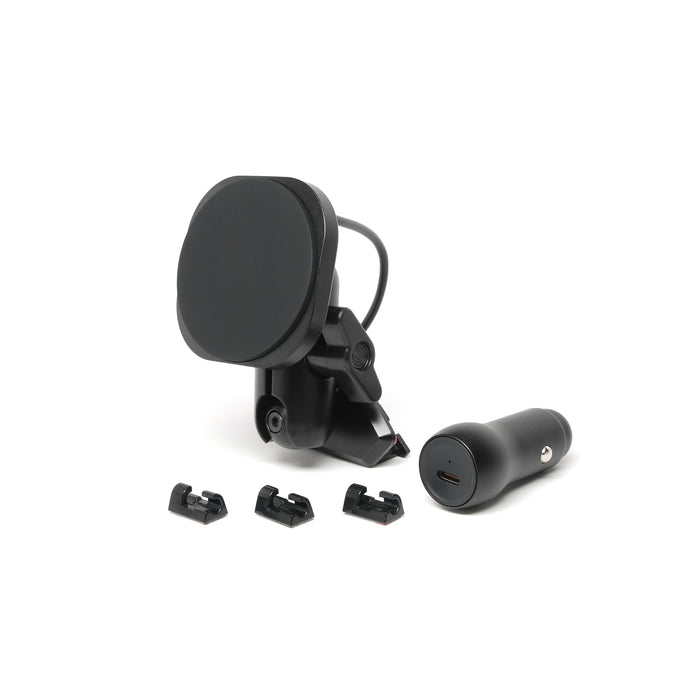 Image of Offroam MagSafe-compatible Phone Mount for Toyota Tacoma 2005-2011. This premium phone mount installs easily without drilling or glue. High force magnets hold phone on any trail, road, or track. Perfect placement without blocking screens, driver view, or air flow. Fully adjustable positioning.