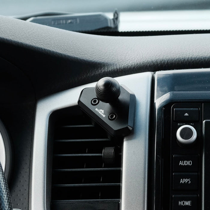 Offroam mounting base with 20mm ball installed on Toyota Tacoma 2012-2015 dashboard