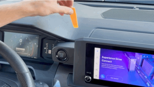 Video of Offroam Phone Mount installation for Toyota Tacoma 2024-2026 | 4Runner 2025-2026. This premium phone mount installs easily without drilling or glue. Spring loaded Universal holder for use with any phone. Perfect placement without blocking screens, driver view, or air flow. Fully adjustable positioning.