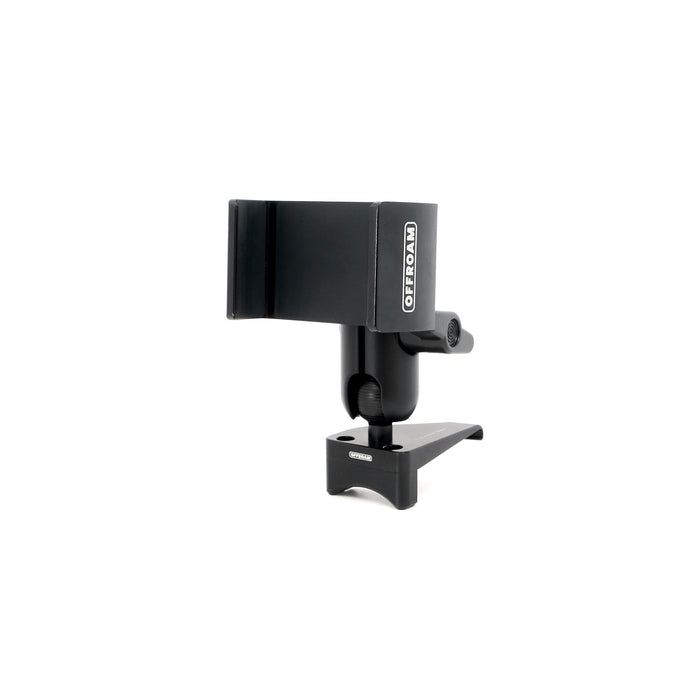 Image of Offroam Phone Mount for Toyota Tacoma 2024-2026 | 4Runner 2025-2026. This premium phone mount installs easily without drilling or glue. Spring loaded Universal holder for use with any phone. Perfect placement without blocking screens, driver view, or air flow. Fully adjustable positioning.