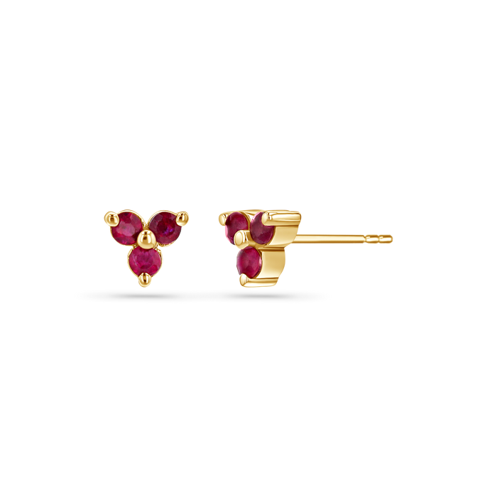 Trio Ruby Studs