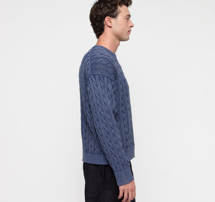 True Knit Boxy Fit Cable Sweater