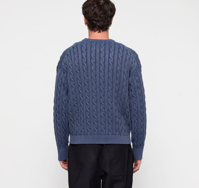 True Knit Boxy Fit Cable Sweater