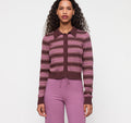 True Knit Fluffy Polo Cardigan