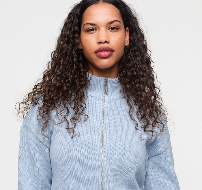 True Knit High Collar Cardigan