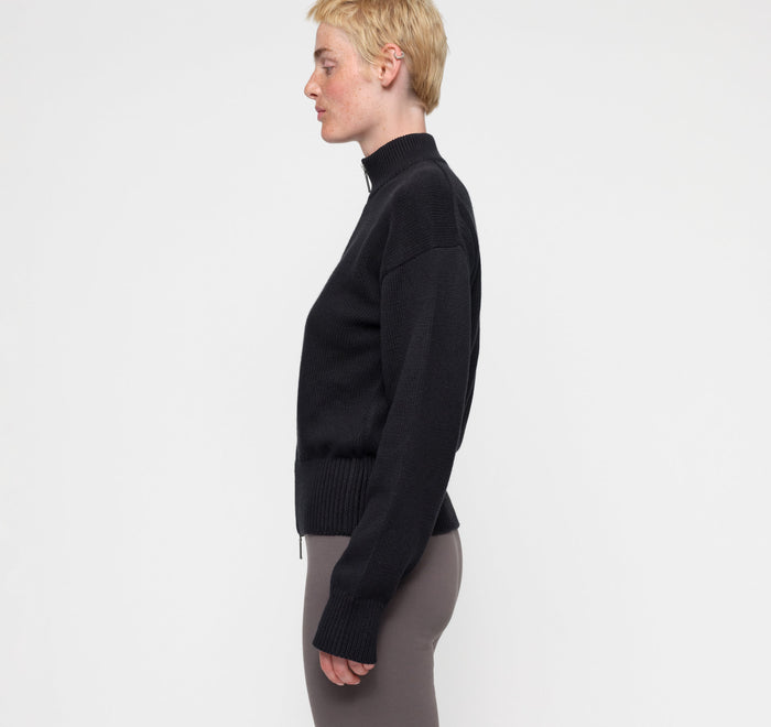 True Knit High Collar Cardigan
