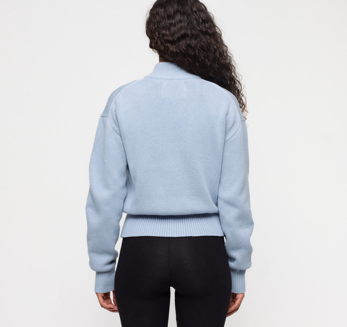 True Knit High Collar Cardigan