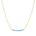 Turquoise Bead Bar Necklace