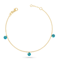 Turquoise Bead Charm Bracelet