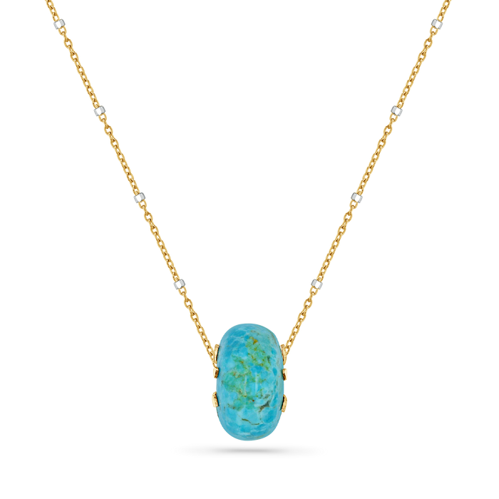 Turquoise Gemstone Slider Charm