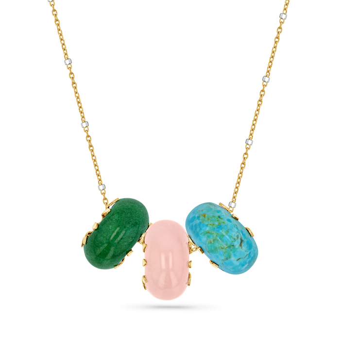 Turquoise Gemstone Slider Charm