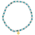 Turquoise Magnesite & Pearl Beaded Bracelet