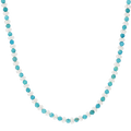 Turquoise Magnesite & Pearl Beaded Necklace