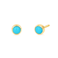 Turquoise Solitaire Stud Earrings
