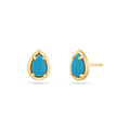 Turquoise Teardrop Stud Earrings