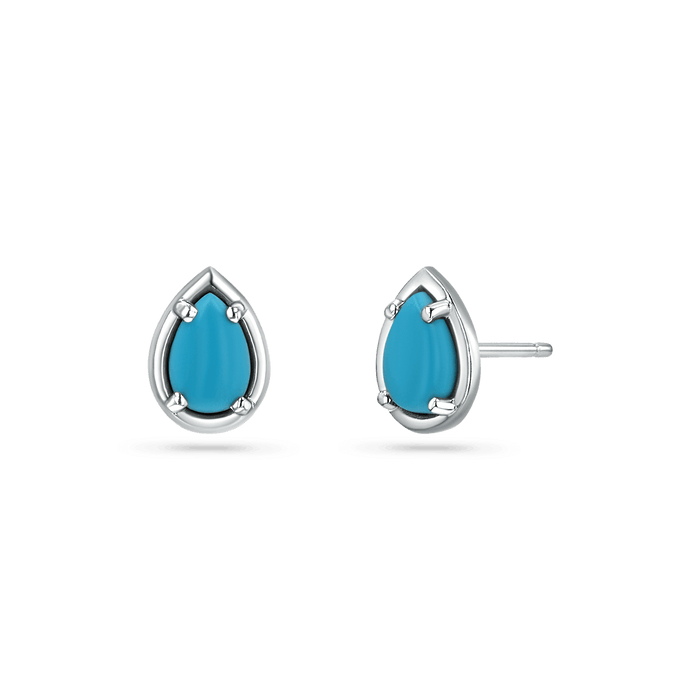 Turquoise Teardrop Stud Earrings