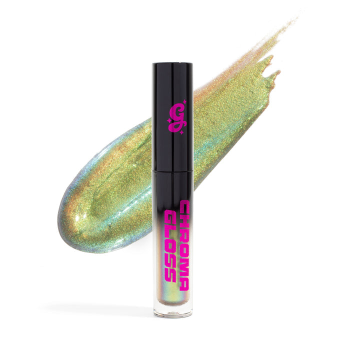 Vega Chroma Gloss (Green/Gold) - Multichrome Lip Gloss - Glisten Cosmetics