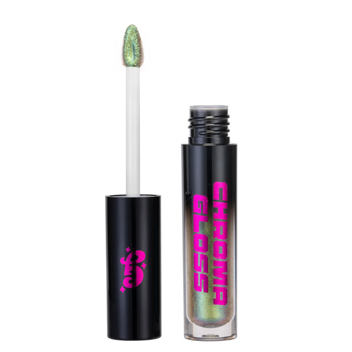 Vega Chroma Gloss (Green/Gold) - Multichrome Lip Gloss - Glisten Cosmetics