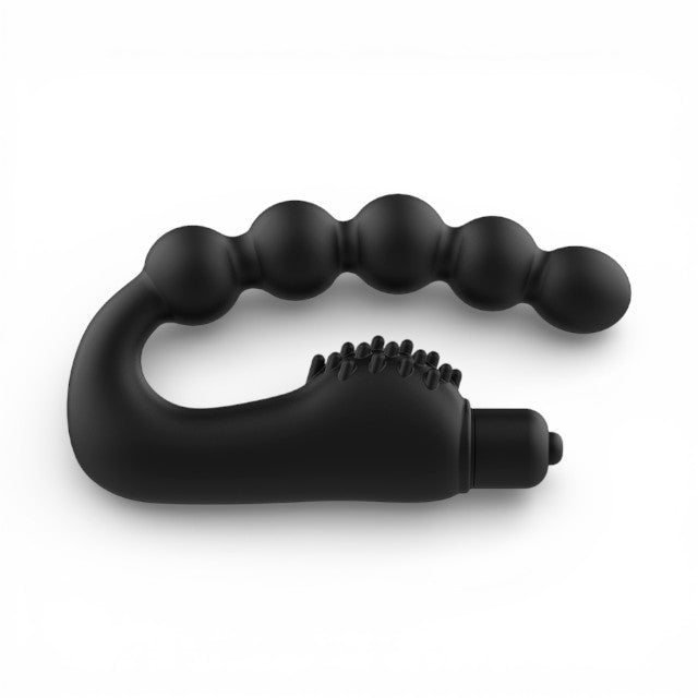 Vibrator anal ADDICTED TOYS Anal Massager, pentru stimularea prostatei, din silicon medical, culoare negru, 11 x 6.3 cm