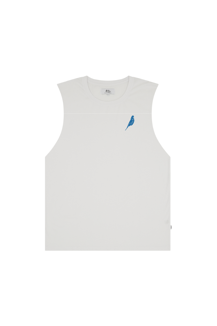 White Singlet with Budgy Arch