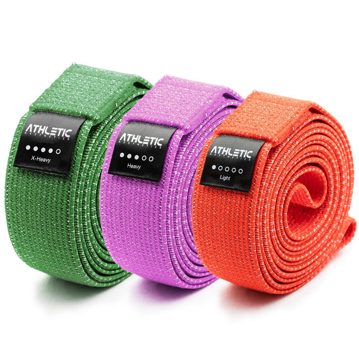 Widerstandsband 3er Set Textil (Bunt) - Athletic Aesthetics