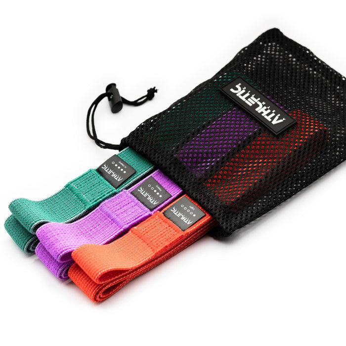 Widerstandsband 3er Set Textil (Bunt) - Athletic Aesthetics