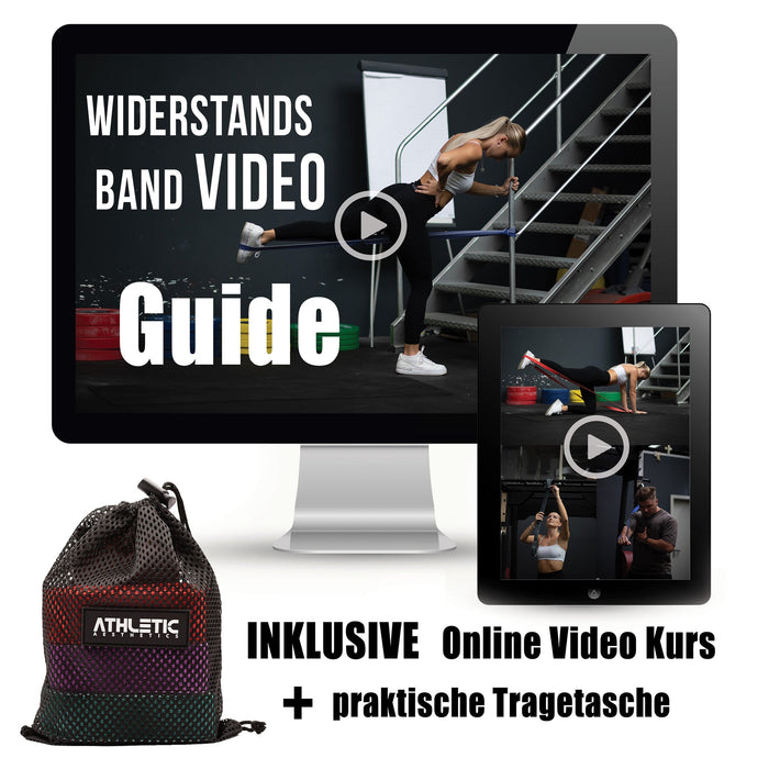 Widerstandsband 3er Set Textil (Bunt) - Athletic Aesthetics