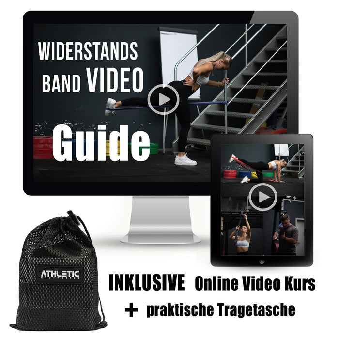 Widerstandsband 3er Set Textil (Grau) - Athletic Aesthetics